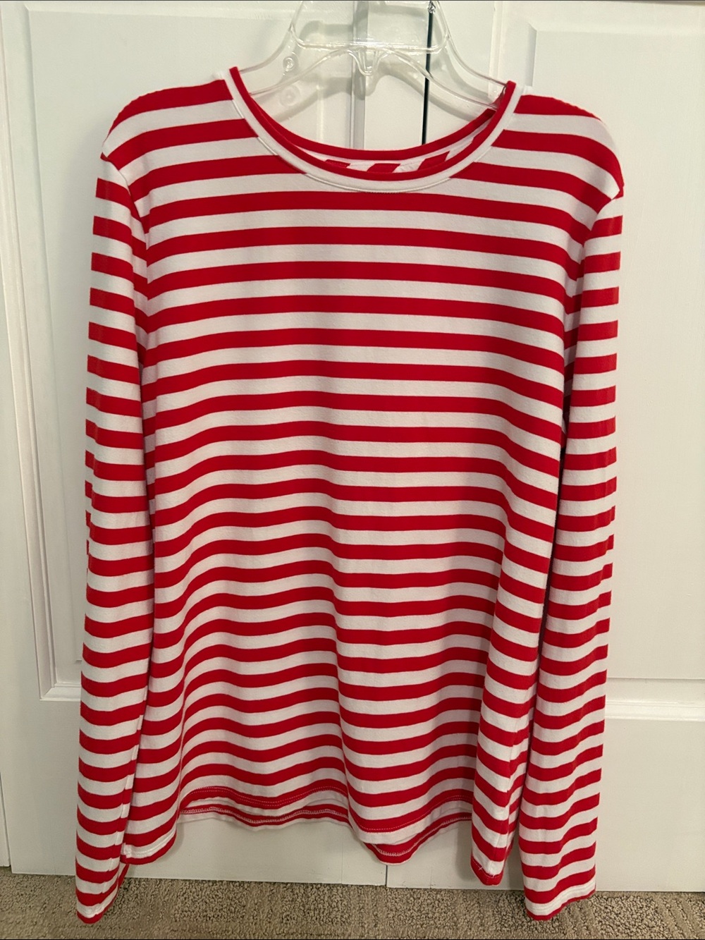 Caslon Large Red and White Long Sleeve T Shirt